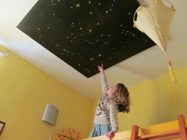 Star ceiling in a nursery