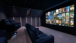 Finished Sheffield cinema room by Bespoke Home Cinemas